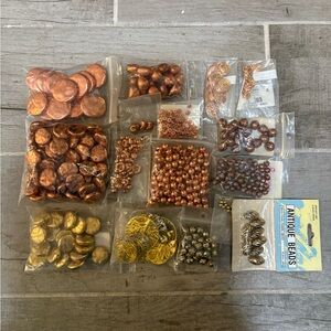 Assorted Metallic Beads Collection